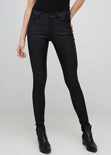 âSeven Coatedâ Stretch Trousers by Vero Moda | Look Again